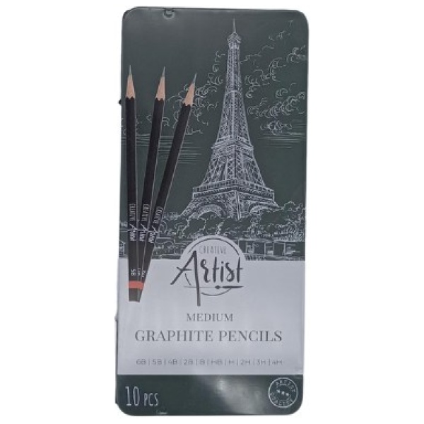 Creative Artist graphit Bleistifte, 6B-4H, 10 Stück, Zeichenbleistifte