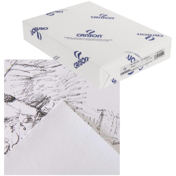 CANSON hochwertiges Zeichenpapier 1557, 180 g/qm, DIN A4 50 Blatt