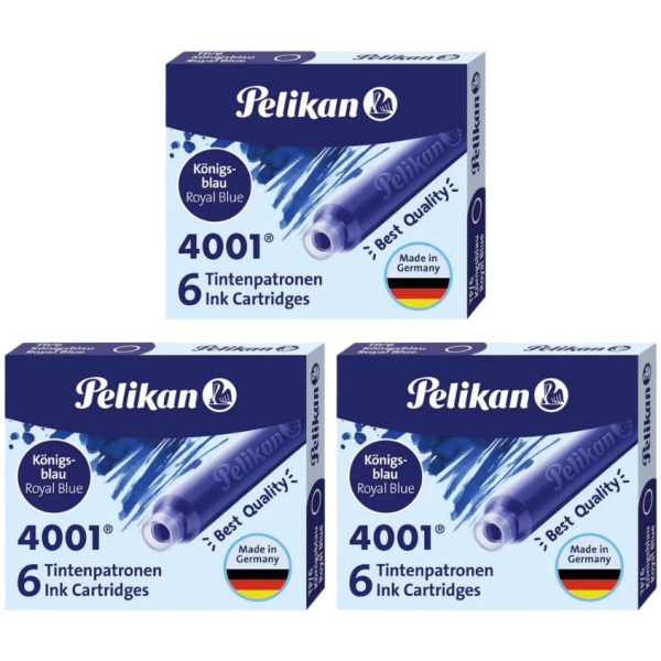 PELIKAN 4001 Tintenpatronen, Königsblau, 6 - 60 Stück, Patronen, Füller – Bild 3