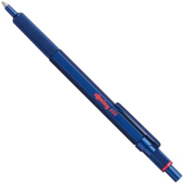 rOtring Druckkugelschreiber 600, metallic-blau, Ganzmetall-Gehäuse